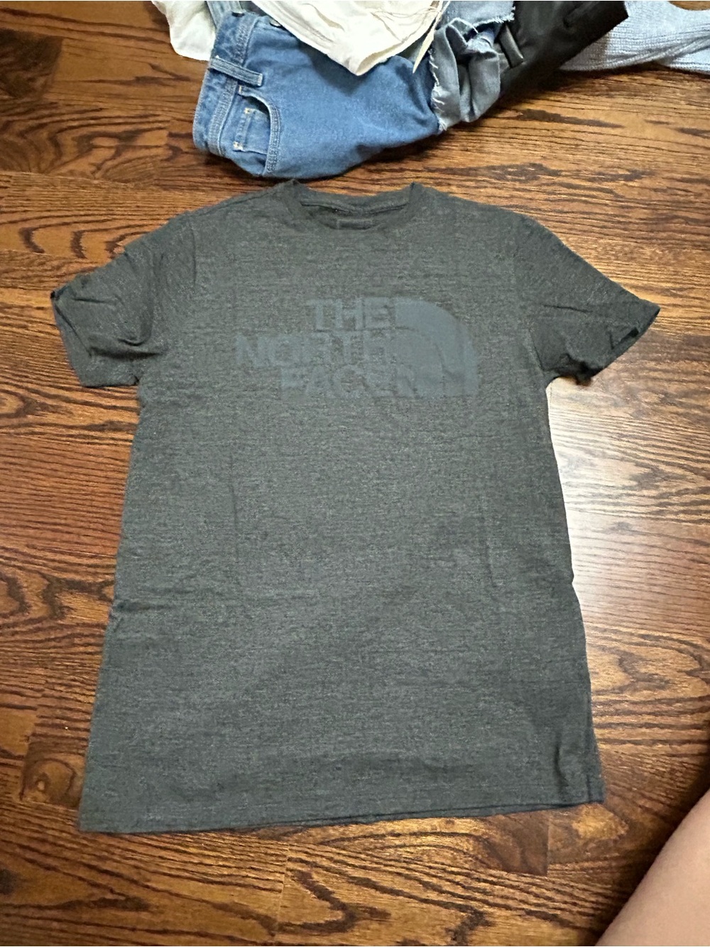 The North Face Men's Charcoal Logo Short Sleeve Tee